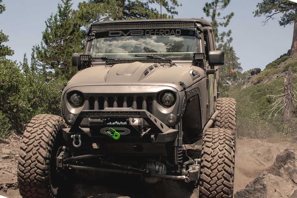 DV8 Offroad HDMB07-02 Hood; Heat Dispersion for Select Jeep Wrangler, Jeep Wrangler JK