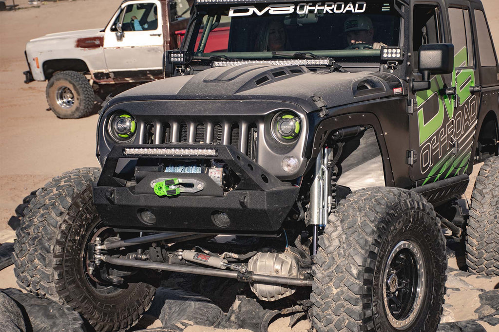 DV8 Offroad HDMB07-02 Hood; Heat Dispersion for Select Jeep Wrangler, Jeep Wrangler JK