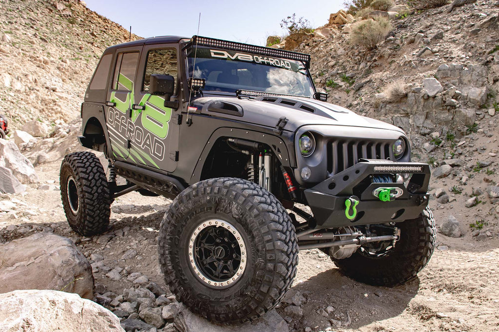DV8 Offroad HDMB07-02 Hood; Heat Dispersion for Select Jeep Wrangler, Jeep Wrangler JK