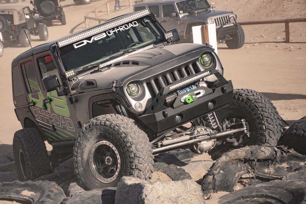 DV8 Offroad HDMB07-02 Hood; Heat Dispersion for Select Jeep Wrangler, Jeep Wrangler JK