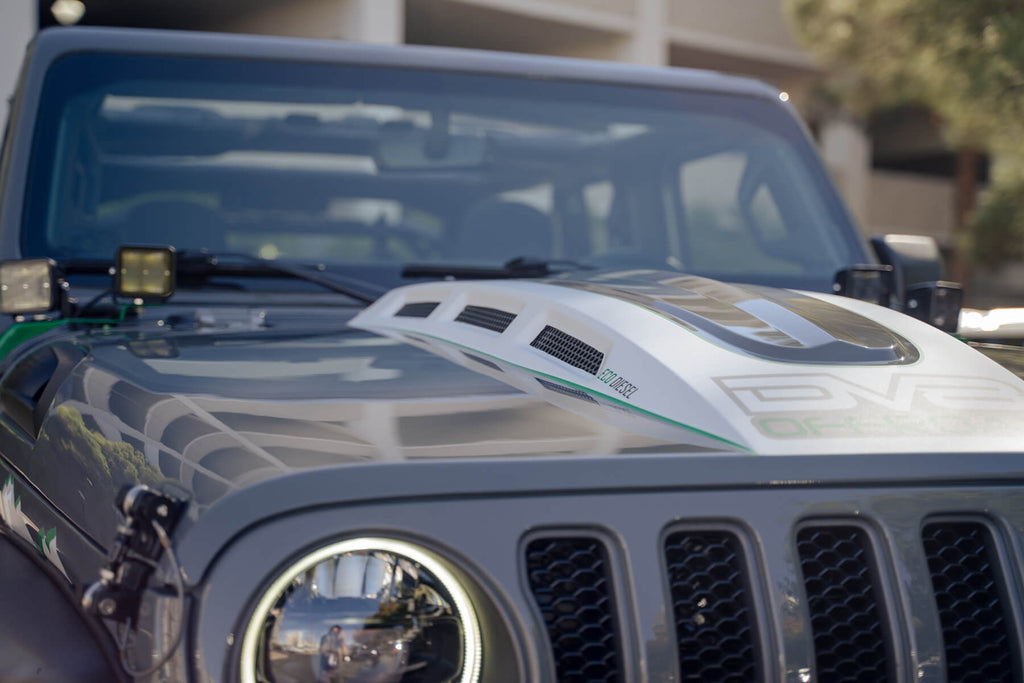 DV8 Offroad HDMBJL-01 Hood; Heat Dispersion for Select Jeep Gladiator, Jeep Wrangler