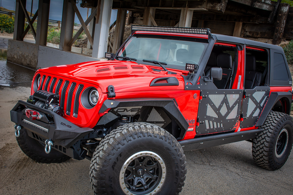 DV8 Offroad HDMBJL-01 Hood; Heat Dispersion for Select Jeep Gladiator, Jeep Wrangler