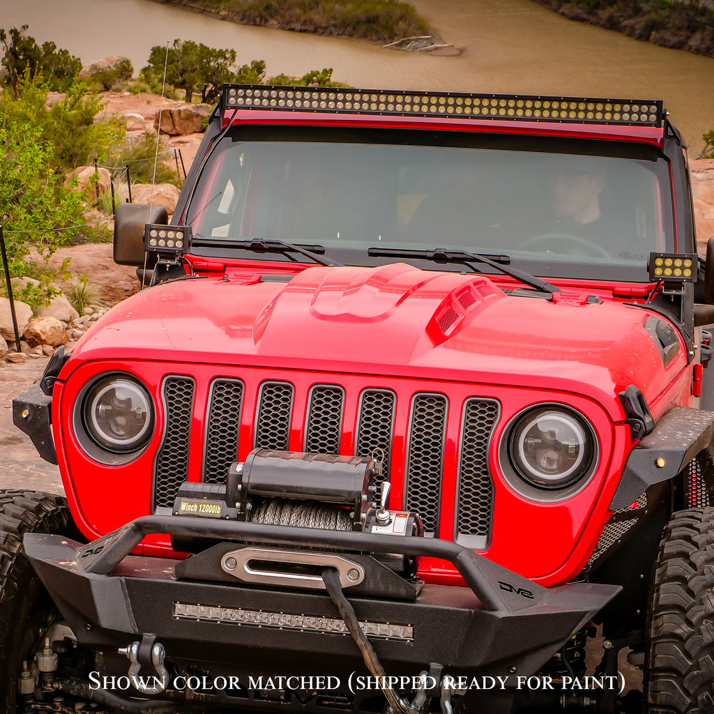 DV8 Offroad HDMBJL-01 Hood; Heat Dispersion for Select Jeep Gladiator, Jeep Wrangler