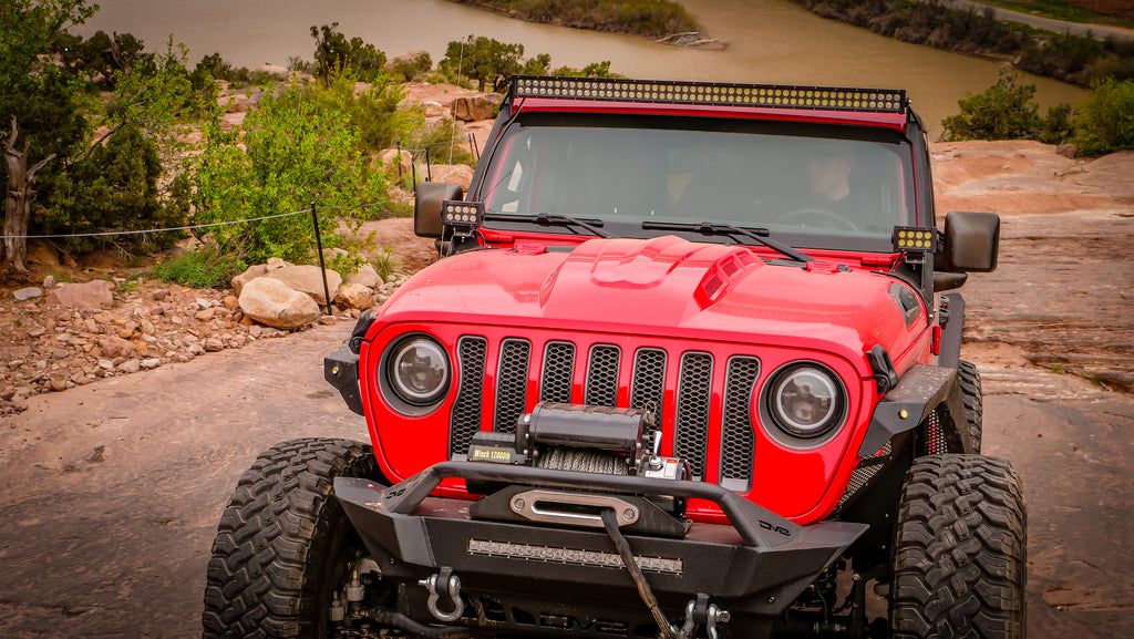 DV8 Offroad HDMBJL-01 Hood; Heat Dispersion for Select Jeep Gladiator, Jeep Wrangler