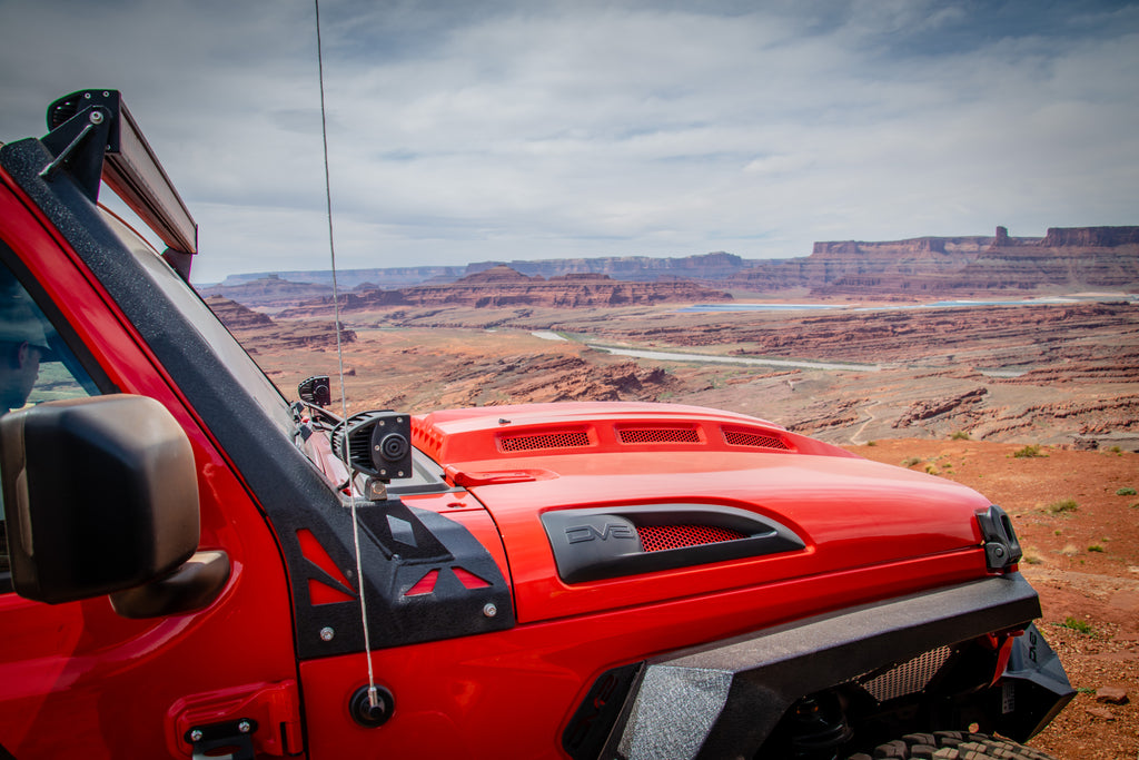 DV8 Offroad HDMBJL-01 Hood; Heat Dispersion for Select Jeep Gladiator, Jeep Wrangler