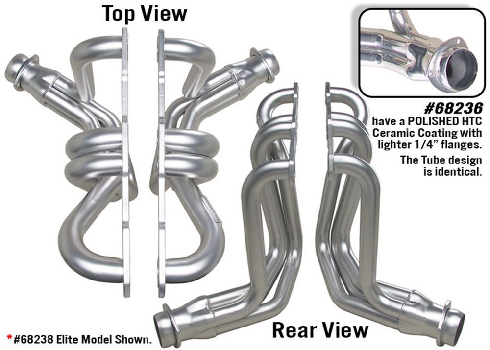 HEDMAN 68236 Coated Headers - Pass. Car w/SBC