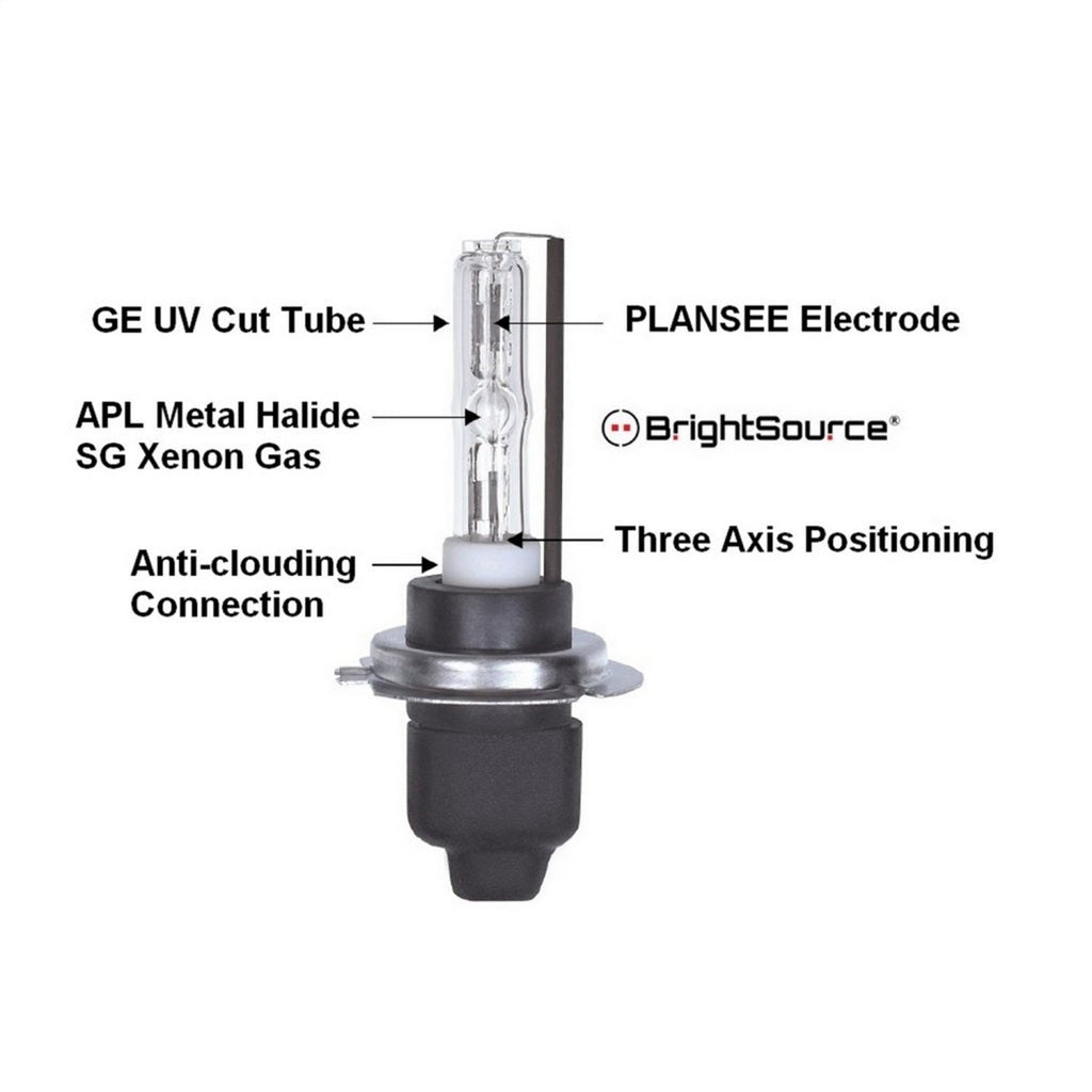 BrightSource D4S43 HID Bulb; Single; D4; 4300K; OE Replacement/Upgrade Bulb; 2 Year Warranty; - Truck Part Superstore