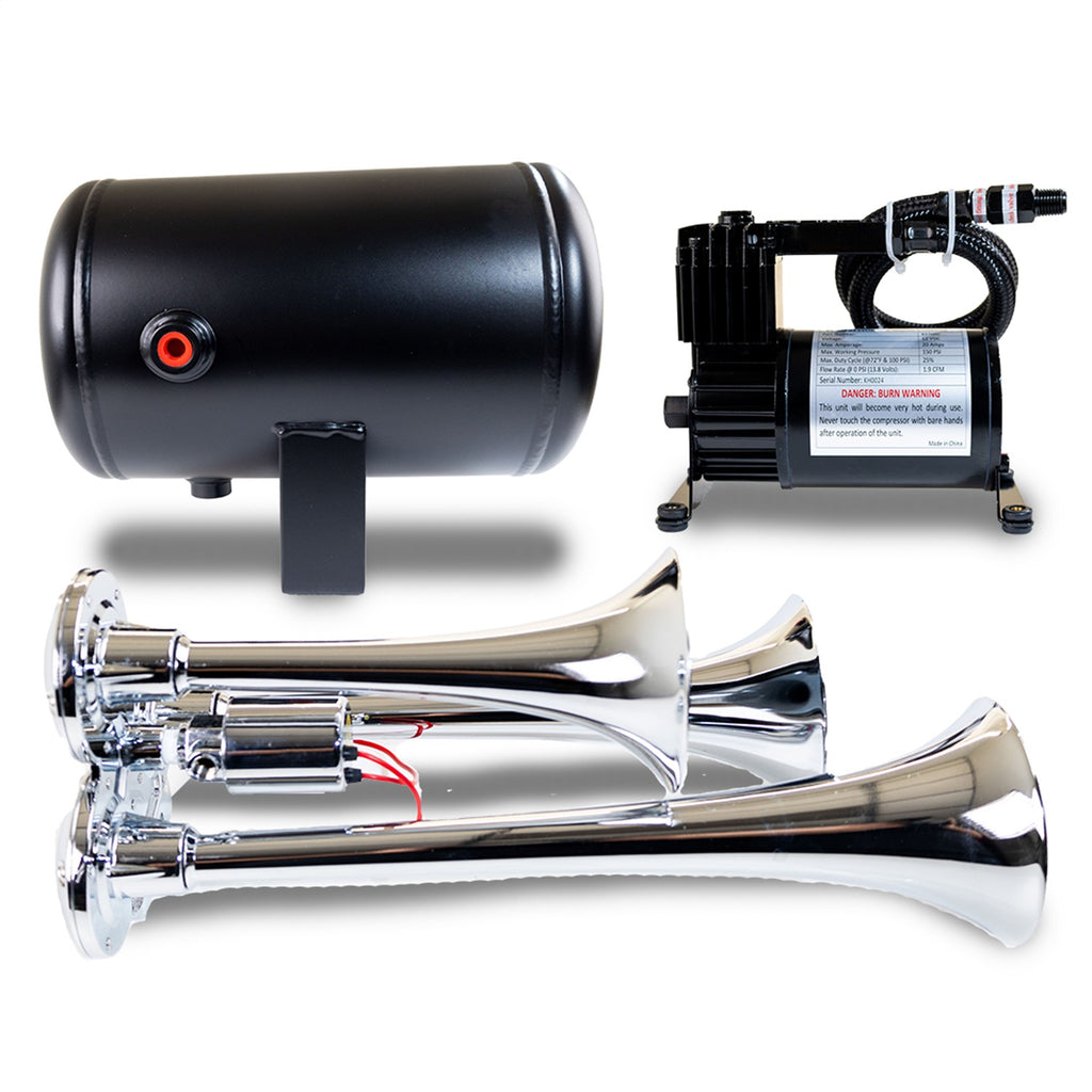 Kleinn Automotive Air Horns HK3 Pro Blaster™ Triple Horn Kit