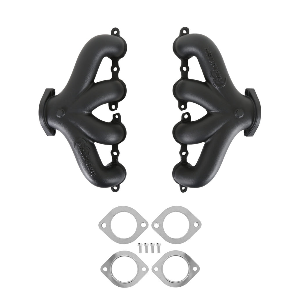 HOOKER 8504-3HKR Exhaust Manifold Set GM LS - Center Dump