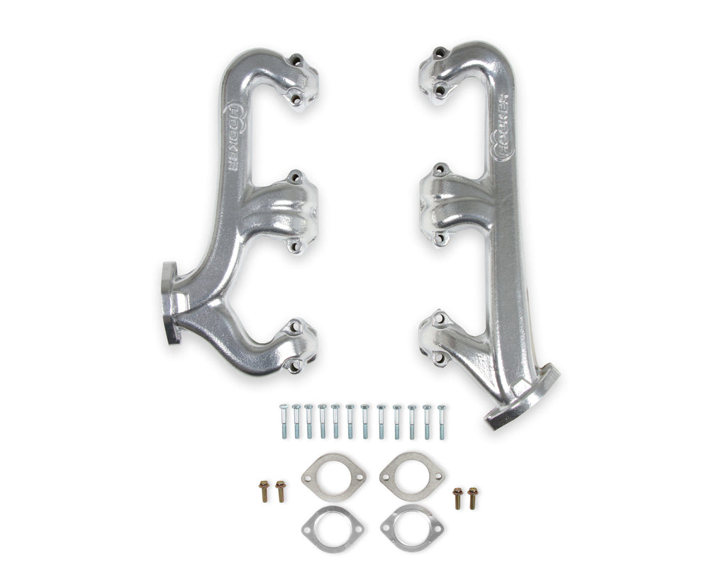 HOOKER 8525-1HKR Exhaust Manifold Set Cast Iron - SBC 2.5 Dia
