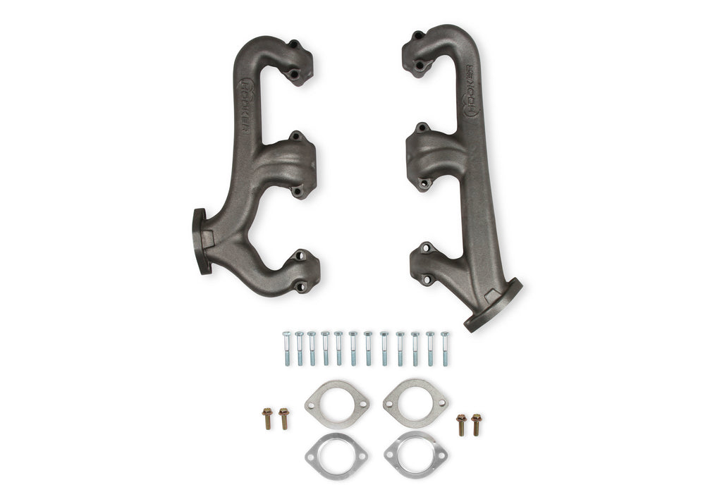 HOOKER 8525HKR SBC Exhaust Manifold Set 2.5in Outlet Cast Iron