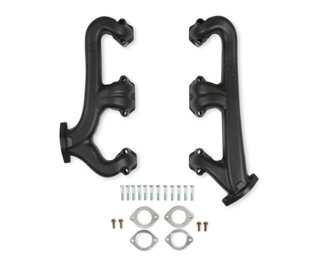 HOOKER 8527-3HKR Exhaust Manifold Set Cast Iron - SBC 2.5 Dia