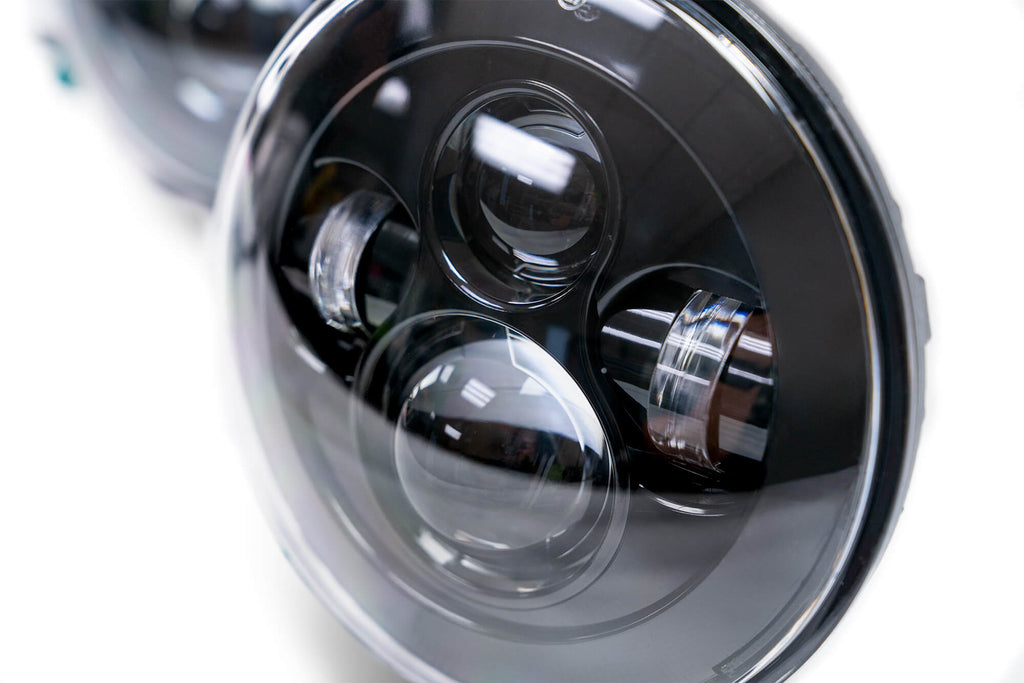 DV8 Offroad HL7JK-01 Projector Headlights; No Halo for Select Jeep Wrangler, Jeep Wrangler JK