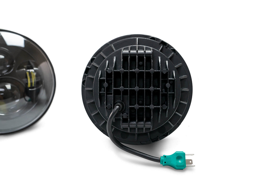 DV8 Offroad HL7JK-01 Projector Headlights; No Halo for Select Jeep Wrangler, Jeep Wrangler JK