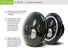 Load image into Gallery viewer, DV8 Offroad HL7JK-02 Projector Headlights; Halo for Select Jeep Wrangler, Jeep Wrangler JK