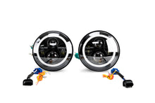 Load image into Gallery viewer, DV8 Offroad HL7JK-02 Projector Headlights; Halo for Select Jeep Wrangler, Jeep Wrangler JK