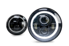 Load image into Gallery viewer, DV8 Offroad HL7JK-02 Projector Headlights; Halo for Select Jeep Wrangler, Jeep Wrangler JK