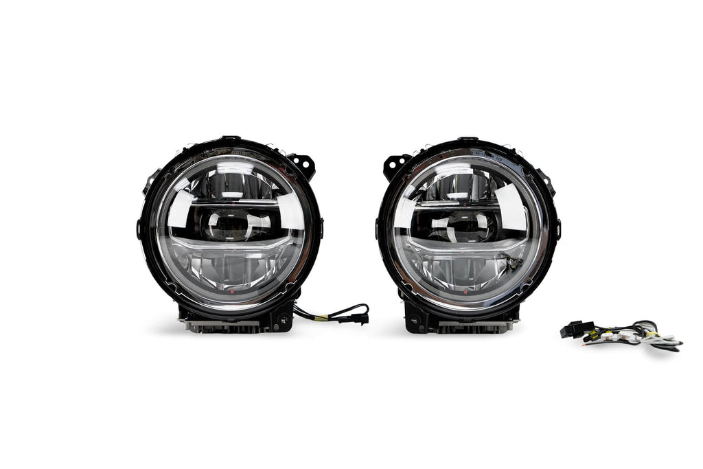 DV8 Offroad HLCJL-01 LED Headlights; Chrome for Select Jeep Gladiator, Jeep Wrangler