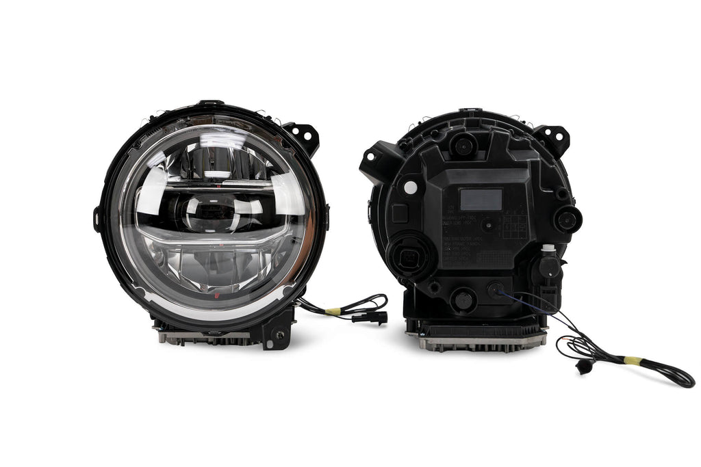 DV8 Offroad HLCJL-01 LED Headlights; Chrome for Select Jeep Gladiator, Jeep Wrangler
