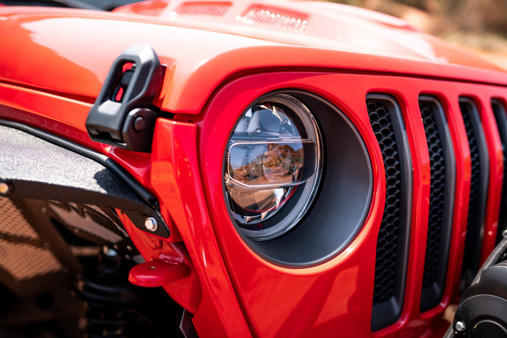 DV8 Offroad HLCJL-01 LED Headlights; Chrome for Select Jeep Gladiator, Jeep Wrangler