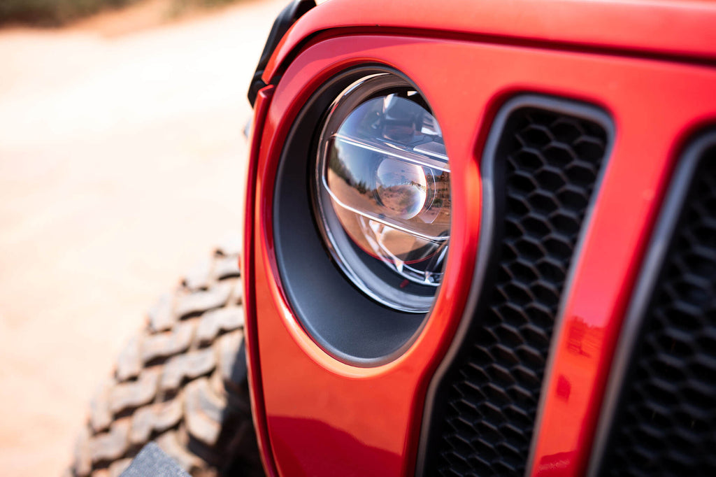 DV8 Offroad HLCJL-01 LED Headlights; Chrome for Select Jeep Gladiator, Jeep Wrangler