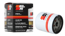 Load image into Gallery viewer, K&amp;N HP-1003 Oil Filter for Select Chevrolet Matiz, Chevrolet Nova, Chevrolet Prizm, Chevrolet Tracker, Daihatsu Charade, Daihatsu Rocky, Geo Prizm, INFINITI G20, Lexus ES250, Lexus ES300h, Lexus GX550, Lexus HS250h, Lexus LS500, Lexus LX600, Lexus