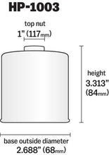 Load image into Gallery viewer, K&amp;N HP-1003 Oil Filter for Select Chevrolet Matiz, Chevrolet Nova, Chevrolet Prizm, Chevrolet Tracker, Daihatsu Charade, Daihatsu Rocky, Geo Prizm, INFINITI G20, Lexus ES250, Lexus ES300h, Lexus GX550, Lexus HS250h, Lexus LS500, Lexus LX600, Lexus