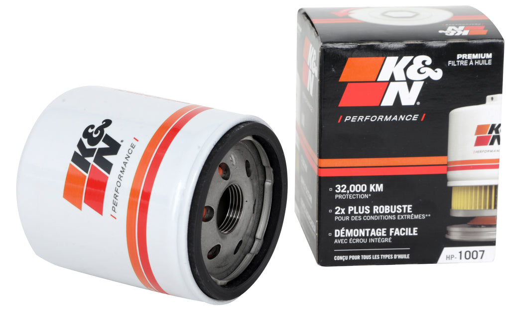 K&N HP-1007 Oil Filter for Select American Motors Concord, American Motors Eagle, American Motors Spirit, Buick Century, Buick LeSabre, Buick Rainier, Buick Regal, Buick Skyhawk, Buick Skylark, Cadillac CTS, Cadillac Escalade, Cadillac Escalade ESV,