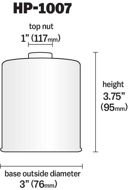 K&N HP-1007 Oil Filter for Select American Motors Concord, American Motors Eagle, American Motors Spirit, Buick Century, Buick LeSabre, Buick Rainier, Buick Regal, Buick Skyhawk, Buick Skylark, Cadillac CTS, Cadillac Escalade, Cadillac Escalade ESV,