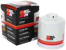 Load image into Gallery viewer, K&amp;N HP-1008 Oil Filter for Select Acura CSX, Acura EL, Acura ILX, Acura Integra, Acura MDX, Acura RDX, Acura RL, Acura RLX, Acura RSX, Acura TL, Acura TLX, Acura TSX, Acura ZDX, Alfa Romeo 147, Alfa Romeo 156, Alfa Romeo 4C, Chevrolet City Express,