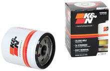 Load image into Gallery viewer, K&amp;N HP-1017 Oil Filter for Select Alfa Romeo Giulia, Alfa Romeo Stelvio, Alfa Romeo Tonale, Buick Allure, Buick Enclave, Buick Encore, Buick LaCrosse, Buick Rainier, Cadillac CTS, Cadillac Escalade, Cadillac Escalade ESV, Cadillac Escalade EXT, Cadillac