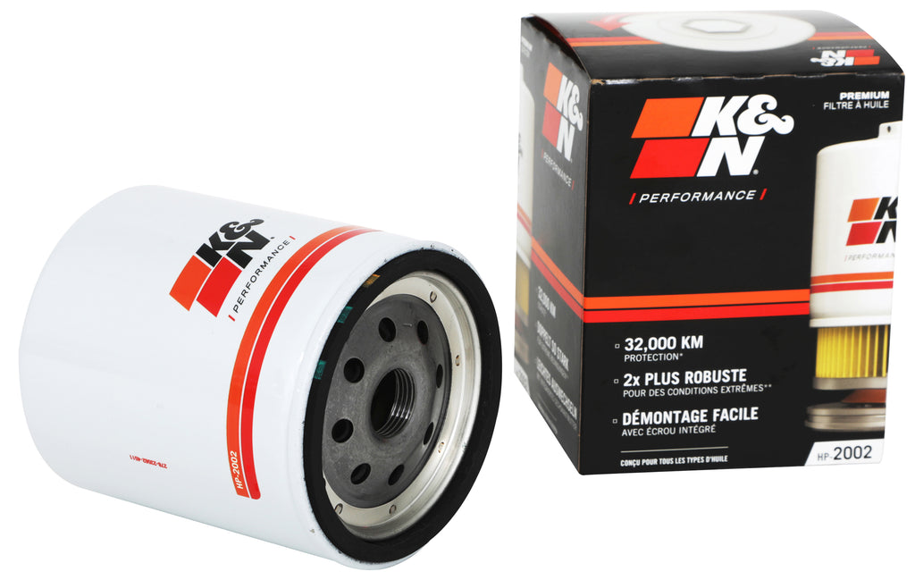 K&N HP-2002 Oil Filter for Select Blue Bird Vision School Bus, Buick Apollo, Buick Century, Buick LeSabre, Buick Regal, Buick Roadmaster, Buick Skylark, Buick Special, Cadillac Brougham, Cadillac Fleetwood, Chevrolet Avalanche 2500, Chevrolet B7,
