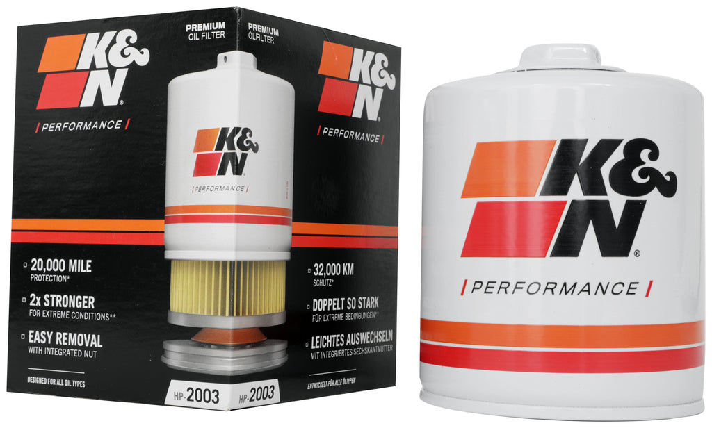K&N HP-2003 Oil Filter for Select AM General DJ5, American Motors AMX, American Motors Ambassador, American Motors American, American Motors Classic, American Motors Concord, American Motors Eagle, American Motors Gremlin, American Motors Hornet,