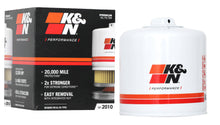 Load image into Gallery viewer, K&amp;N HP-2010 Oil Filter for Select Blue Bird Vision School Bus, Cadillac STS, Cadillac XLR, Chevrolet Silverado HD, Chevrolet Silverado HD, Chrysler 300, Chrysler Aspen, Chrysler Cirrus, Chrysler Sebring, Dodge Avenger, Dodge Caliber, Dodge Challenger,