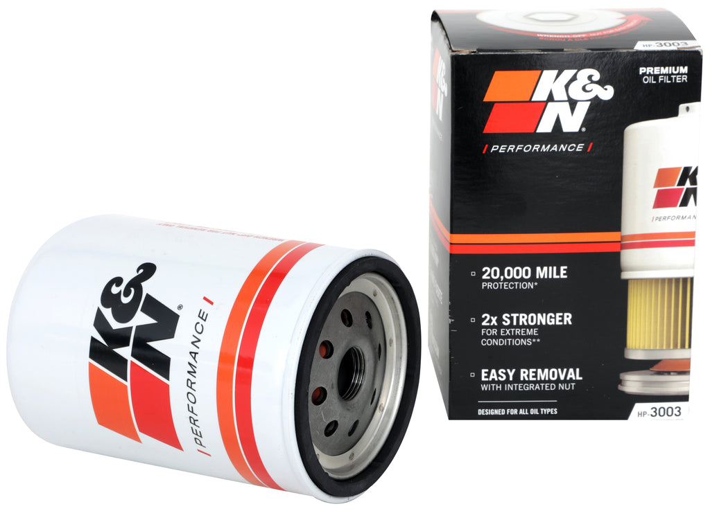 K&N HP-3003 Oil Filter for Select AM General Hummer, Chevrolet B60, Chevrolet B7, Chevrolet Bel Air, Chevrolet Blazer, Chevrolet C10, Chevrolet C10 Panel, Chevrolet C10 Pickup, Chevrolet C10 Suburban, Chevrolet C15, Chevrolet C1500, Chevrolet C1500