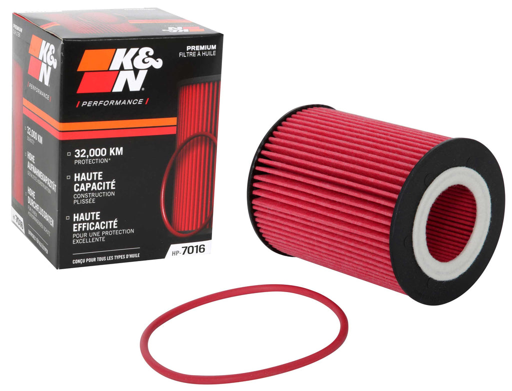 K&N HP-7016 Oil Filter for Select Land Rover LR2, Volvo S60, Volvo S80, Volvo V60, Volvo V70, Volvo XC60, Volvo XC70, Volvo XC90