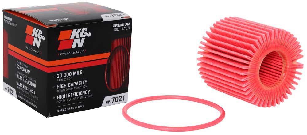 K&N HP-7021 Oil Filter for Select Lexus CT200h, Pontiac Vibe, Scion iM, Scion xD, Toyota C-HR, Toyota Corolla, Toyota Corolla iM, Toyota Matrix, Toyota Prius, Toyota Prius AWD-e, Toyota Prius Plug-In, Toyota Prius Prime, Toyota Prius V