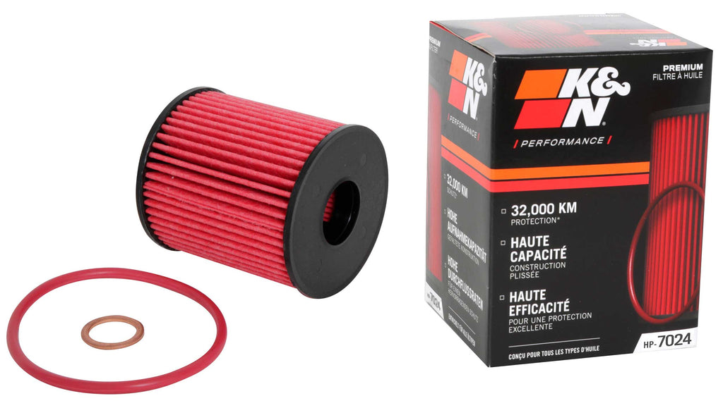 K&N HP-7024 Oil Filter for Select Ford Transit, Mini Cooper, Mini Cooper Countryman, Mini Cooper Paceman, Peugeot 206, Peugeot 207, Peugeot 207 Compact, Peugeot 3008, Peugeot 307, Peugeot 308, Peugeot 508, Peugeot RCZ