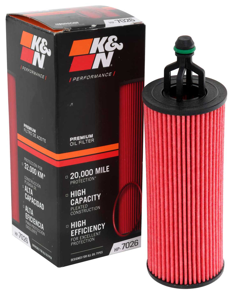 K&N HP-7026 Oil Filter for Select Chrysler 200, Chrysler 300, Chrysler Grand Caravan, Chrysler Pacifica, Chrysler Town & Country, Chrysler Voyager, Dodge Avenger, Dodge Challenger, Dodge Charger, Dodge Durango, Dodge Grand Caravan, Dodge Journey, Jeep