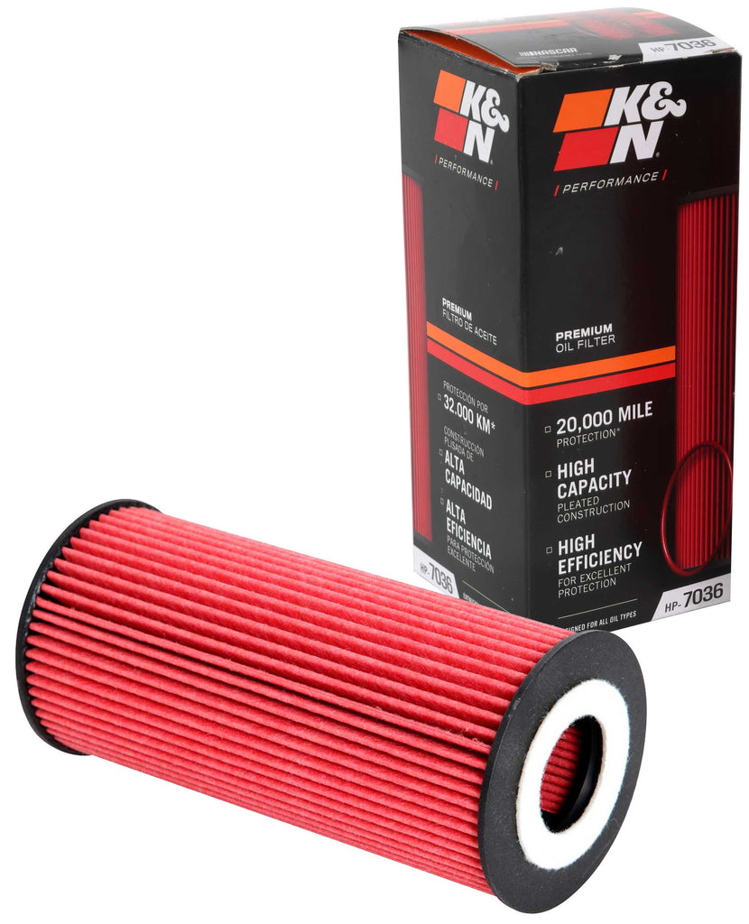 K&N HP-7036 Oil Filter for Select Porsche 718 Boxster, Porsche 718 Cayman, Porsche 718 Spyder, Porsche Boxster, Porsche Cayman