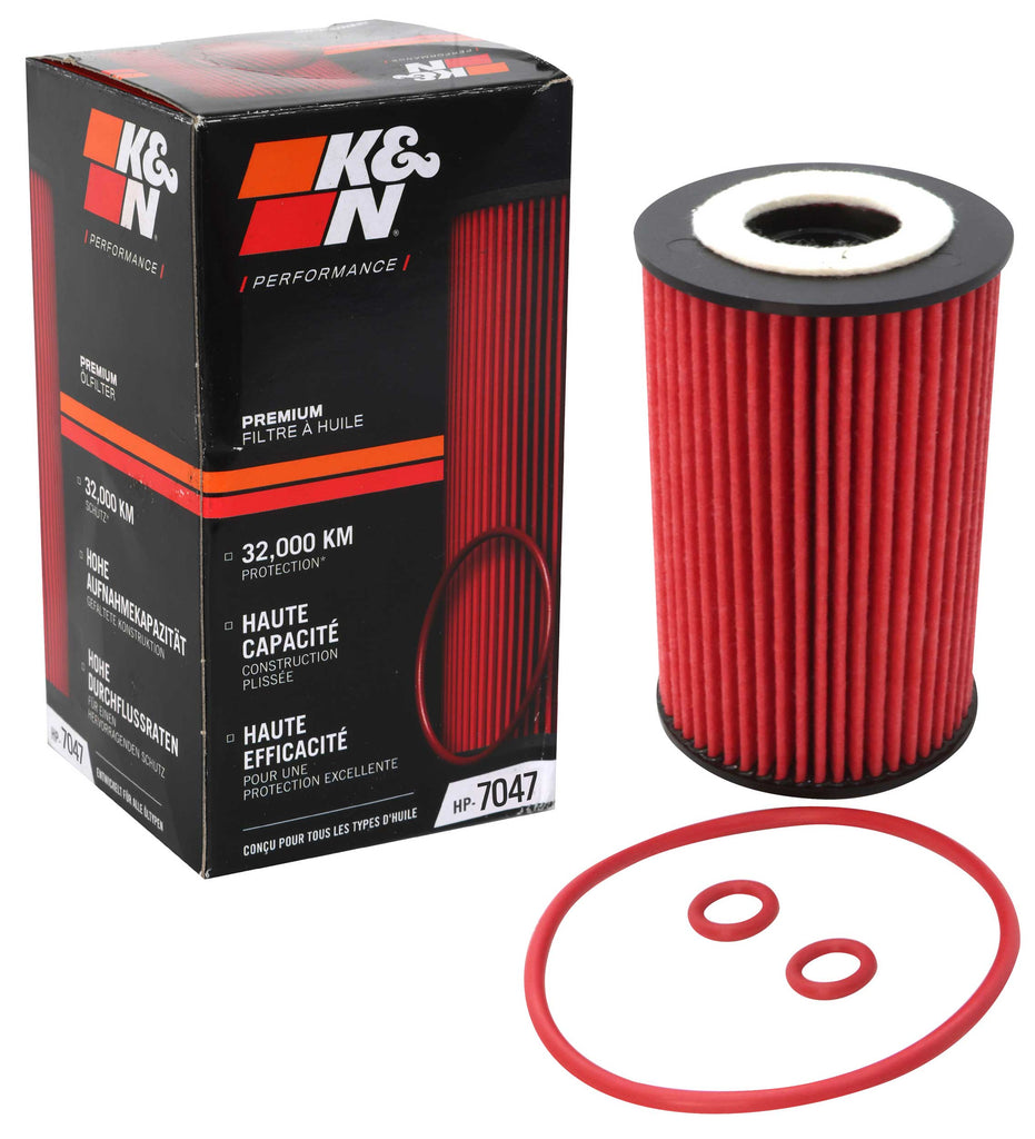 K&N HP-7047 Oil Filter for Select Audi A3, Volkswagen Amarok, Volkswagen Beetle, Volkswagen Caddy, Volkswagen Crafter, Volkswagen Crafter Van, Volkswagen Multivan, Volkswagen Passat, Volkswagen Transporter