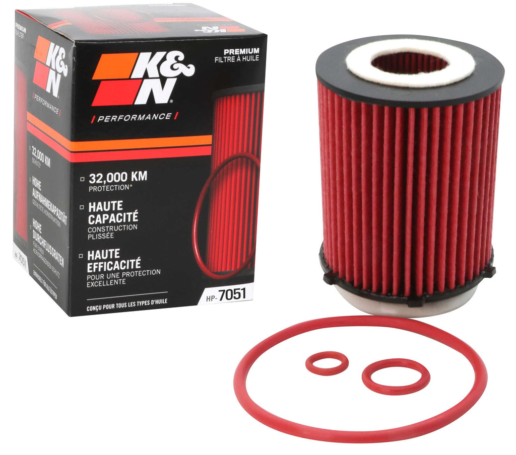 K&N HP-7051 Oil Filter for Select INFINITI Q50, INFINITI Q60, INFINITI QX30, Mercedes-Benz A180, Mercedes-Benz A200, Mercedes-Benz A220, Mercedes-Benz A250, Mercedes-Benz A35 AMG, Mercedes-Benz B180, Mercedes-Benz B250, Mercedes-Benz C180, Mercedes-Benz