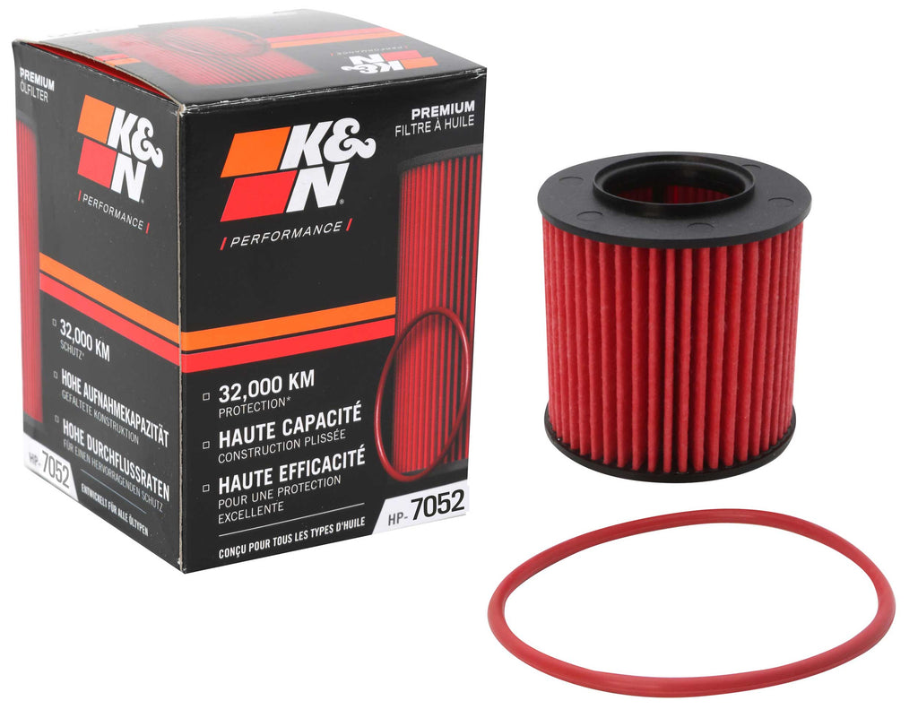 K&N HP-7052 Oil Filter for Select Audi A3, Seat Altea, Seat Leon, Volkswagen Tiguan
