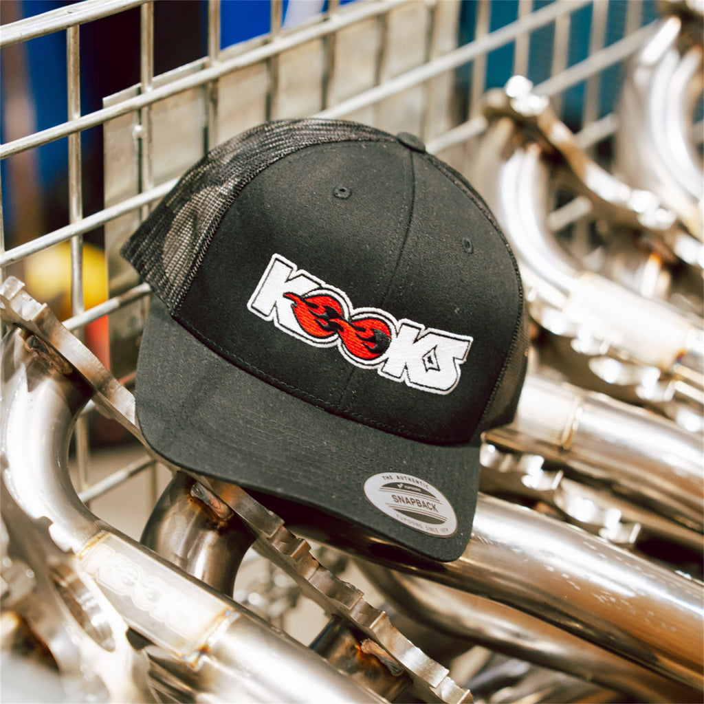 Kooks Custom Headers HT-100610 KOOKS Black Snapback-White Logo Hat