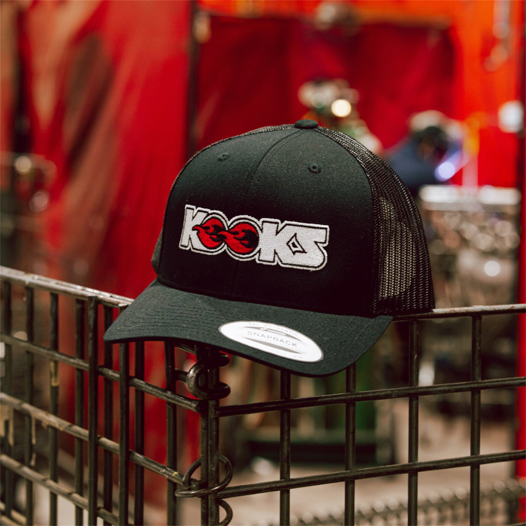 Kooks Custom Headers HT-100610 KOOKS Black Snapback-White Logo Hat