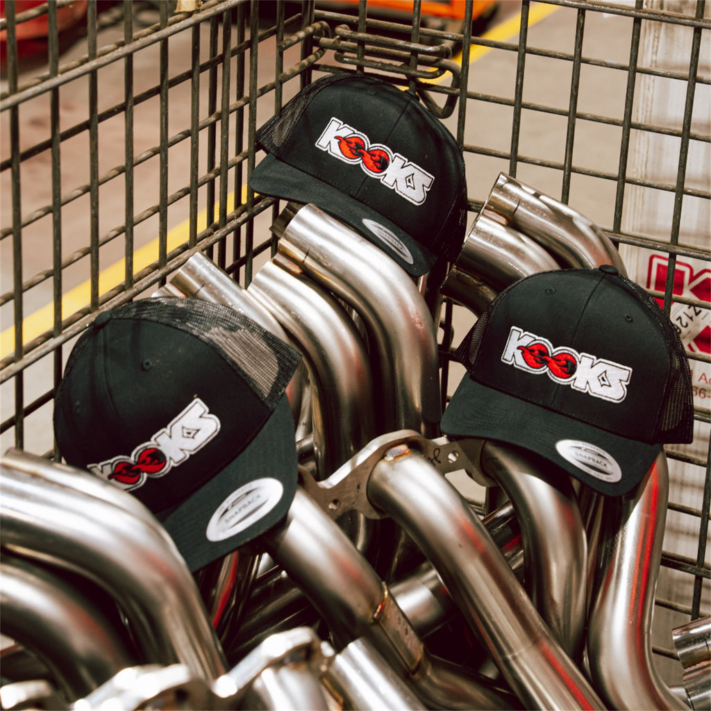 Kooks Custom Headers HT-100610 KOOKS Black Snapback-White Logo Hat