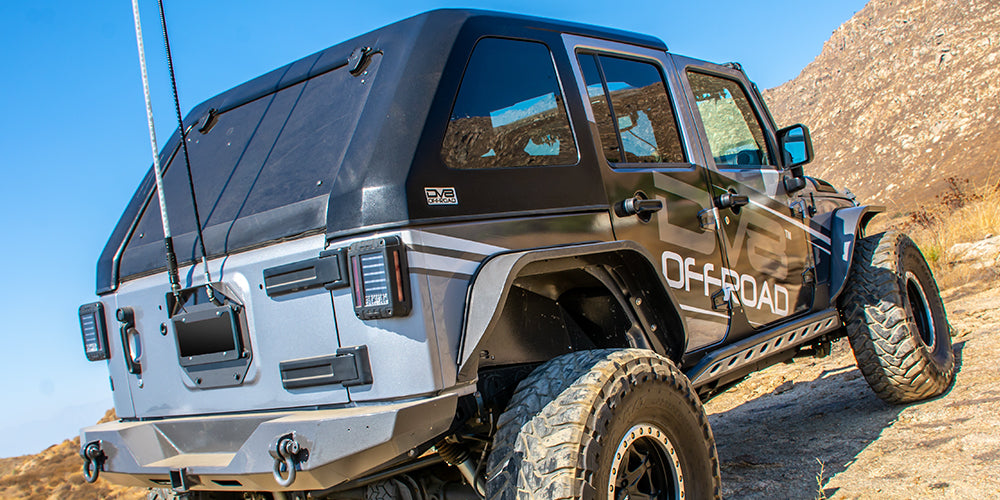 DV8 Offroad HT07FB42 Hard Top; Fastback for Select Jeep Wrangler, Jeep Wrangler JK