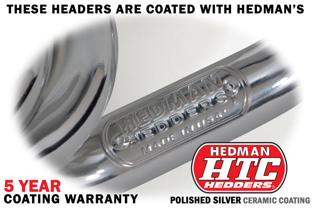 Hedman Hedders 69516 Silver Long-Tube Swap Headers For SB Chevy in 76-86 JEEP CJ for Select Jeep CJ5, Jeep CJ7