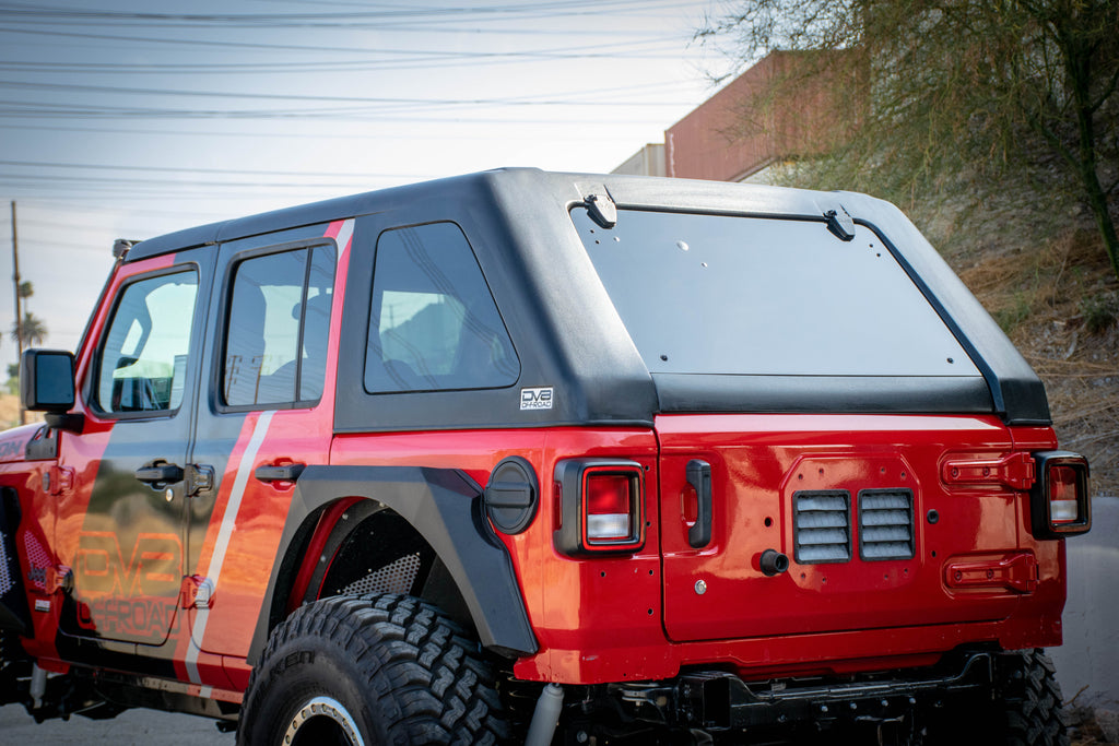 DV8 Offroad HTJLFB-B Hard Top; Fastback for Select Jeep Wrangler