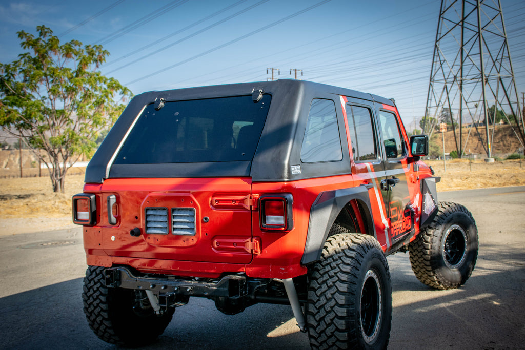 DV8 Offroad HTJLFB-B Hard Top; Fastback for Select Jeep Wrangler